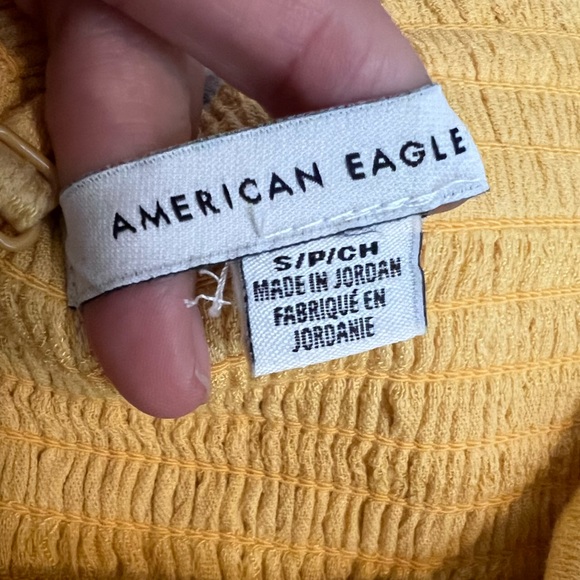 AMERICAN EAGLE Textured Wrap Mini Dress. Size Small - Picture 11 of 12